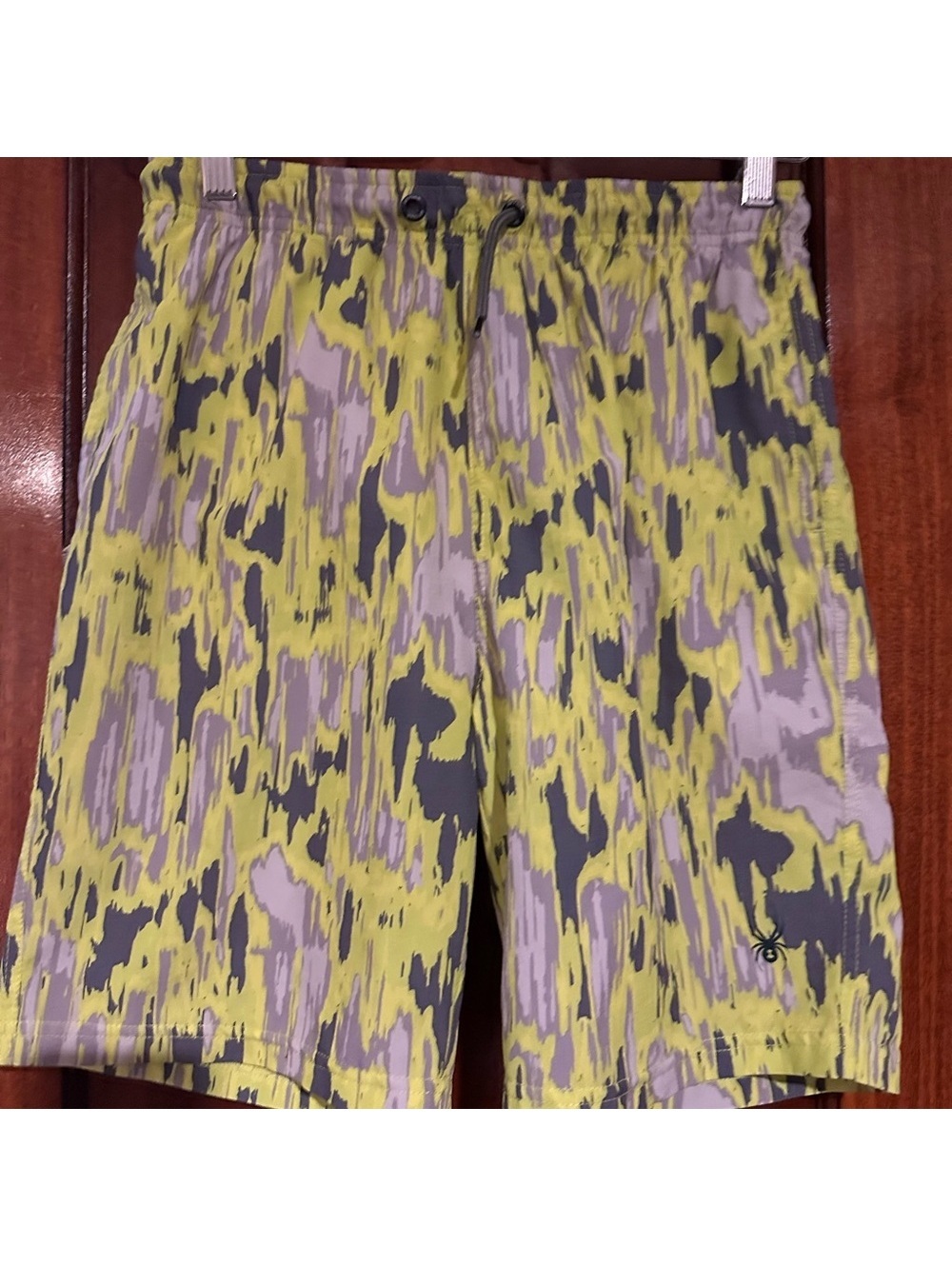 Spyder Kids Surf Swim Trunks - Yellow and Gray Gray Yellow Size 14B